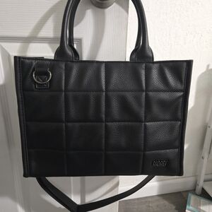 Black Quilted Tote Bag